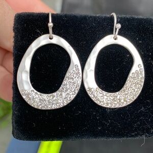 Saturn Alight Silver Dangle Earrings